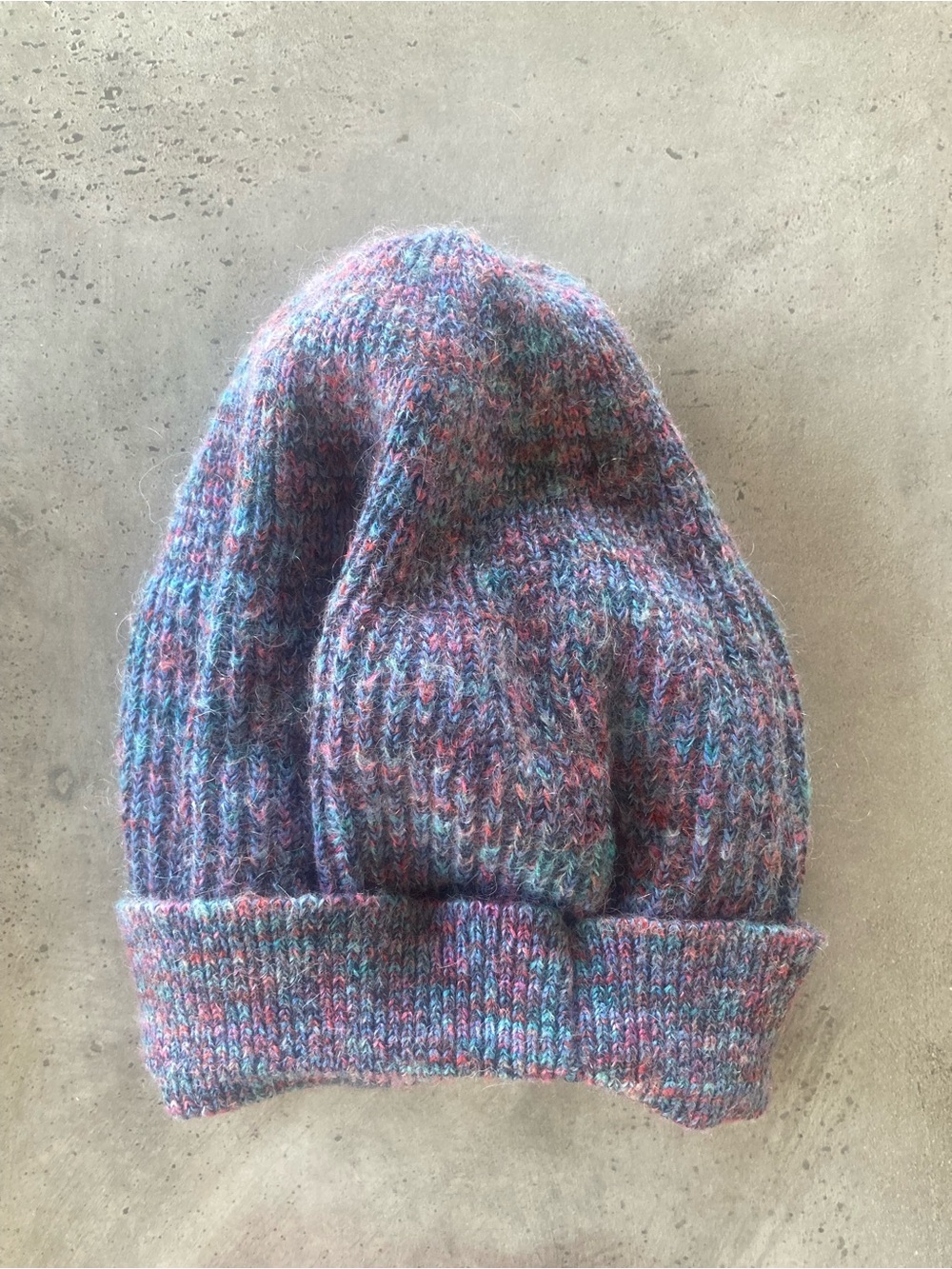 Missoni Multicolor Knit wool mohair beanie in Blue, Pink & Purple